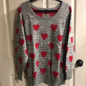 Torrid heart sweater long sleeve size 3